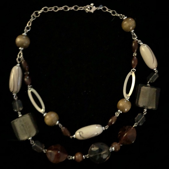 Sable Premier Jewelry Set
Brown glass beaded 2 strand necklace & earrings. - Picture 2 of 3